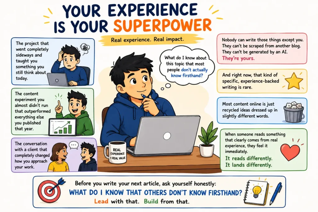 Your experience is tour superpower